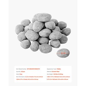 Pietre Decorative in Ceramica per Focolare 2-3 Pollici, 30 Pezzi, Rocce Laviche Riutilizzabili per Interni ed Esterni - Product Image 4