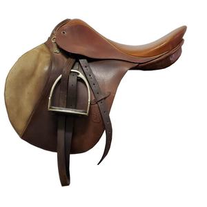 Selle de dressage anglaise en cuir pur 100% faite à la main pour la vente directe d'équitation - Product Image 1