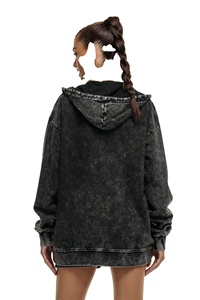 Purple Color Heavyweight Oversized Acid Washed Hoodie Breathable Vintage Cotton Fabric Oversized Acid <b>Wash</b> Hoodies - Product Image 3