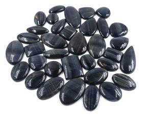 2025 AAA + CALIDAD colgante de ojo de tigre azul Natural cabujón de piedras preciosas sueltas lote joyería fina Ojo de Tigre azul cabujón de piedras preciosas sueltas - Product Image 2