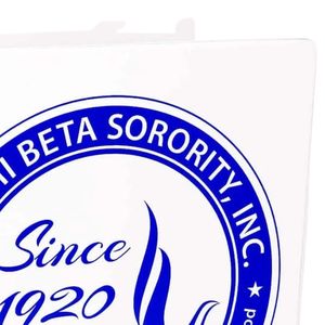 Zeta Phi Beta Three <b>Ring</b> <b>Binder</b> Blue Sorority Notebook Organizer Durable School Office <b>Folder</b> Greek Life Supply - Product Image 4