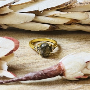 Latest Design Top Choice <b>Moss</b> <b>Agate</b> <b>Ring</b> 18k Gold Plated Boho Brass <b>Ring</b> Statement Vintage Solitaire Wholesale <b>Ring</b> For Women - Product Image 1