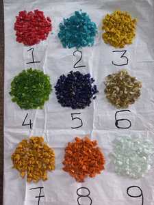 Revêtement de sol en terrazzo de qualité supérieure copeaux et agrégats de verre de couleur bleu foncé avec matériau d'exportation standard de qualité A - Product Image 6