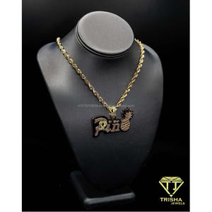 Personalized Pineapple <b>Name</b> Pendant VVS Moissanite 925 Silver Gold Plated <b>Necklace</b> <b>Custom</b> Hip Hop Jewelry Trisha Jewels GIA - Product Image 6