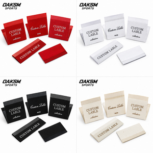 Étiquettes tissées personnalisées pour vêtements, de haute qualité, écologiques, en damassé, pour le cou, avec symboles d'entretien et étiquettes de taille pour T-shirts - Product Image 3