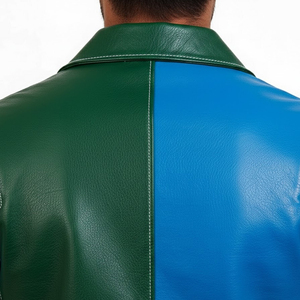 Chaqueta de Cuero para Hombre, Cómoda para el Invierno, con Doble Costura, Bolsillo Interior, Resistente al Viento, Personalizable - Product Image 5