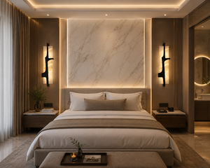 Modern Alabaster LED <b>Wall</b> Sculpture <b>Dimmable</b> Warm White Minimalist Sconce for Hotel Restaurant Bedroom Baptism Birthday - Product Image 2