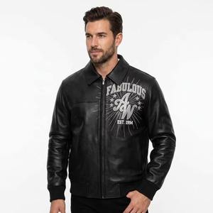 Black Brown Washed Wax CowHide Leather Skin Stand Collar Plus Size <b>Reversible</b> Waterproof Motorcycle <b>Jacket</b> for <b>Men</b> - Product Image 3