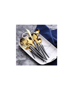 Juego de cubiertos de metal de primera calidad hecho a mano para hogares sofisticados que garantizan un agarre cómodo y una presentación de comedor superior - Product Image 4