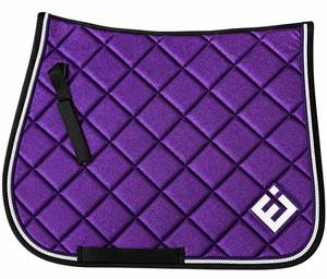 แผ่นรองอานม้าแบบเย็บลายสีเหลืองมัสตาร์ด พร้อมสายรัดเอว สำหรับขี่ม้า - Product Image 6