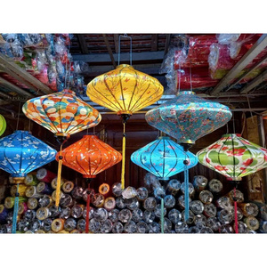Colorful <b>Bamboo</b> Handmade Traditional Folk Art <b>Lantern</b> Floral Decorative Hanging Lamp Model Luna for Wedding Holiday Home Party - Product Image 3