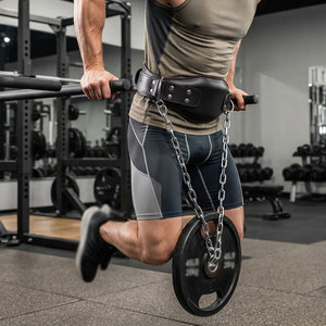 Ceinture de musculation réglable en cuir pour hommes et femmes avec fixation chaîne robuste – Idéale pour l'entraînement intensif – Vente en gros - Product Image 6