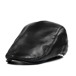 Gorra Plana Transpirable de Lona y Cuero PU Rojo, Ajustable, Unisex, Estilo Europeo, Informal, para Exteriores, para Adultos, para Usar en Primavera y Otoño - Product Image 6