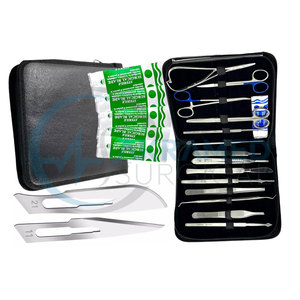 Kit de formation en suture chirurgicale de 55 pièces, certifié CE, ensemble d'instruments de chirurgie générale avec lames de scalpel et étui de transport - Product Image 3