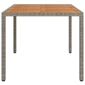 Conjunto de Muebles de Jardín de Mimbre Sintético Gris, Mesa de 59.06 X 35.43 X 29.53 Pulgadas, Muebles de Exterior Elegantes - Product Image 4