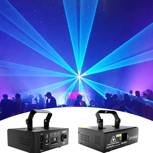 SHEHDS 1W แสงเลเซอร์ RGB โปรเจคเตอร์ภาพเคลื่อนไหว 3 มิติสีเต็มรูปแบบ DMX512 ไฟดีเจสำหรับเวทีงานไนท์คลับ - Product Image 1