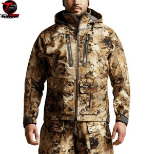 Veste de performance unisexe haut de gamme à capuche pour l'extérieur, entièrement zippée, multi-poches, imperméable, résistante aux intempéries, softshell, pour la chasse - Product Image 3