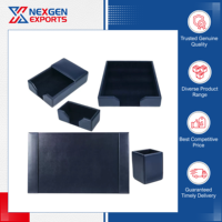 Organisateur de bureau professionnel de qualité supérieure, accessoires de bureau en cuir PU écologique, ensemble de bureau personnalisable Nexgen, best-seller