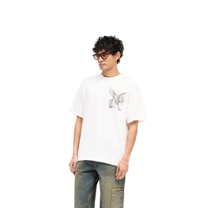 Camiseta Blanca para Hombre con Estampado DTG, Diseño Gráfico Oversize, Directo a la Prenda, Algodón, Estilo Urbano - Product Image 3