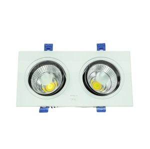 Haute qualité 7W double LED COB Downlight moderne minimaliste en aluminium blanc Option économique pour bureau à domicile réglable - Product Image 2