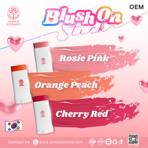 บลัชออนแบบแท่งอเนกประสงค์ 3-in-1 สำหรับแก้ม ปาก ตา สีพีชส้ม รับผลิตโลโก้ส่วนตัว แบรนด์ส่วนตัว OEM ODM - Product Image 4