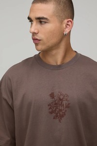 เสื้อยืดโอเวอร์ไซส์ทรงบ็อกซี่ แขนสั้น ผ้าฝ้าย สีพื้น สไตล์ลำลอง สตรีทแวร์ ทรงหลวม สำหรับผู้ชาย - Product Image 4