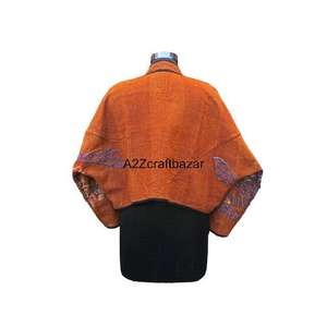 Chaqueta Kantha Tradicional Hecha a Mano, Diseño Vintage, Ecológica, 100% Algodón Puro, Kimono para Mujer, Ropa de Playa para Todas las Temporadas - Product Image 6