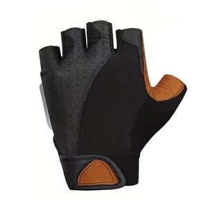 Custom Design <b>Half</b> Finger Cycling Gloves Non <b>Slip</b> Stretch Polyurethane Coated Unisex Cycling Gloves With Dot Pattern - Product Image 3