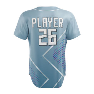 Camiseta de Softbol Personalizada para Mujer, Uniforme de Equipo con Botones, Sublimación, Nombre, Número y Logotipo Personalizados, Ropa Deportiva Transpirable - Product Image 2