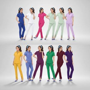 ชุดยูนิฟอร์มแพทย์แบบสครับสีสันสดใส ปรับแต่งได้ แห้งเร็ว มีซิปด้านหน้า สวมใส่สบาย เนื้อผ้านุ่ม ยี่ห้อ Niaahinn ชุดพยาบาลสำหรับร้านเสริมสวย - Product Image 1