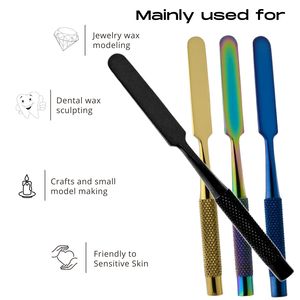 Espátula de cera dental para prótesis, espátula para esculpir joyas, espátula para tallar y herramientas de esculpido de acero inoxidable, las más vendidas. - Product Image 2