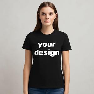 Camiseta de Verano de Algodón Denim Lisa con Logotipo Personalizado para Mujer, Cuello Redondo, Manga Corta, Proveedor Mayorista OEM, Fabricante, Muestra Gratuita - Product Image 6