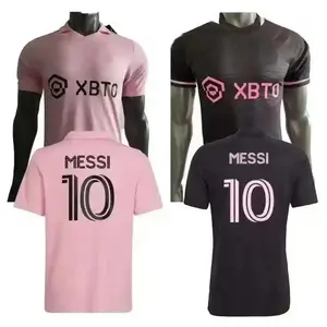 2023 2024 calidad tailandesa nuevo estilo hombres Inter Miami 10 Messi Fan Player versión fútbol camiseta de fútbol