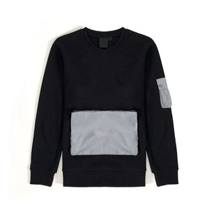 เสื้อสเวตเชิ้ตผ้าฝ้ายฟลีซสีพื้นแบบเรียบง่ายสำหรับผู้ชาย ออกแบบโลโก้ได้ตามต้องการ ทรงปกติ - Product Image 5