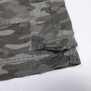 <b>Grey</b> Solid Casual <b>Cargo</b> Shorts <b>Men</b> with Side Flap Pockets | Eco-Friendly 100% Cotton - Product Image 4