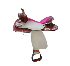 Selle de cheval western en cuir véritable de qualité supérieure, arceau en fibre de verre, équipement équestre personnalisé disponible en 15'', 16'', 17'' - Product Image 1