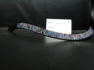 Productos de caballo Premium de alta calidad: banda para cejas de cuero de cristal dorado y plateado - Product Image 6