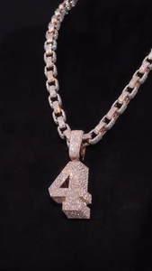 Moissanite Letter A Pendant Iced Out Hip Hop <b>Necklace</b> Custom <b>Initial</b> Jewelry Personalized Luxury Gift for Men Women - Product Image 5