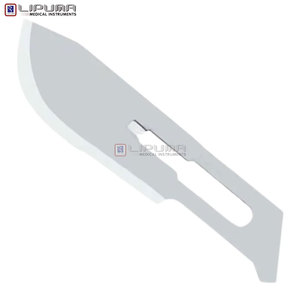 Achetez 100 lames de scalpel # 20 Compatible avec la poignée n° 4 lames chirurgicales en acier au carbone de haute qualité, instrument médical - Product Image 2