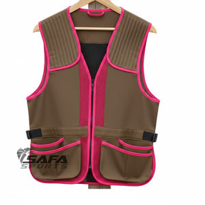 Gilet de chasse SAFA SPORTS durable, couleur orange vif, style Upland avec sac de transport pour la chasse aux oiseaux et les activités de plein air - Product Image 4
