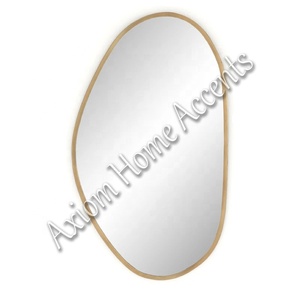 Axiom Home Accents Espejo de pared ovalado grande Marco de metal rústico Madera Vintage Decorativo Clásico Moderno Interiores de granja Hierro - Product Image 6