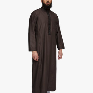 Vêtements musulmans de style arabe pour hommes, thobe jubba, en vente en ligne, nouveau design, dernière mode, jubbah turque / thawb - Product Image 3