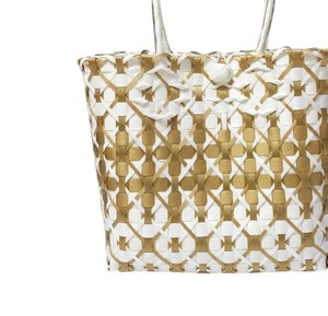 Nouvelle tendance : Sac fourre-tout élégant pour femme, fait main, en cordon plastique tressé doré, idéal pour le shopping décontracté, personnalisable - Product Image 4