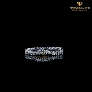 4.75 TCW Custom CVD Lab Grown Marquise Cut Diamond Tennis Bracelet Anniversary Gift 14k <b>Solid</b> <b>Gold</b> D-E-F Color VVS-VS Clarity - Product Image 2