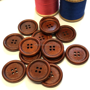 Handmade Natural Color Flatback Wood <b>Buttons</b> for Autumn and Winter Clothing Stylish Garment Accessories - Product Image 1