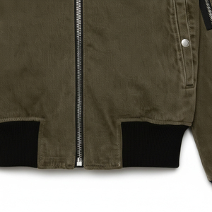 Veste universitaire personnalisée de haute qualité avec logo sur le devant, col montant, coupe-vent d'hiver respirant en polyester/coton pour homme - Product Image 5