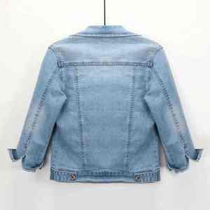 Custom Color Unisex Denim Jacket Winter Knitted Breathable Casual Coat Outwear <b>Stand</b> Collar - Product Image 2