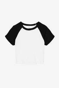 Camiseta Corta de Algodón Elástico Ajustada para Mujer, Estilo Y2K, Cuello Redondo, Manga Corta, Informal, para Verano, Ropa Urbana, con Logotipo Personalizado OEM - Product Image 5