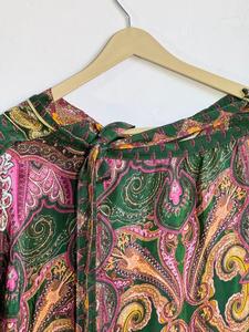 Women's Bohemian A-Line <b>Skirt</b> Printed Floral Pattern Floor-Length Chiffon <b>Silk</b> Breathable Casual Belt Soft Natural Waistline All - Product Image 4