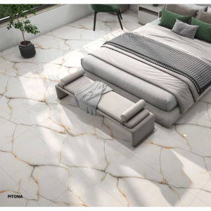 Carreaux de sol en porcelaine à finition brillante de luxe 60x120cm 600x1200mm 24x48 pouces Carreaux de décoration intérieure - Product Image 1